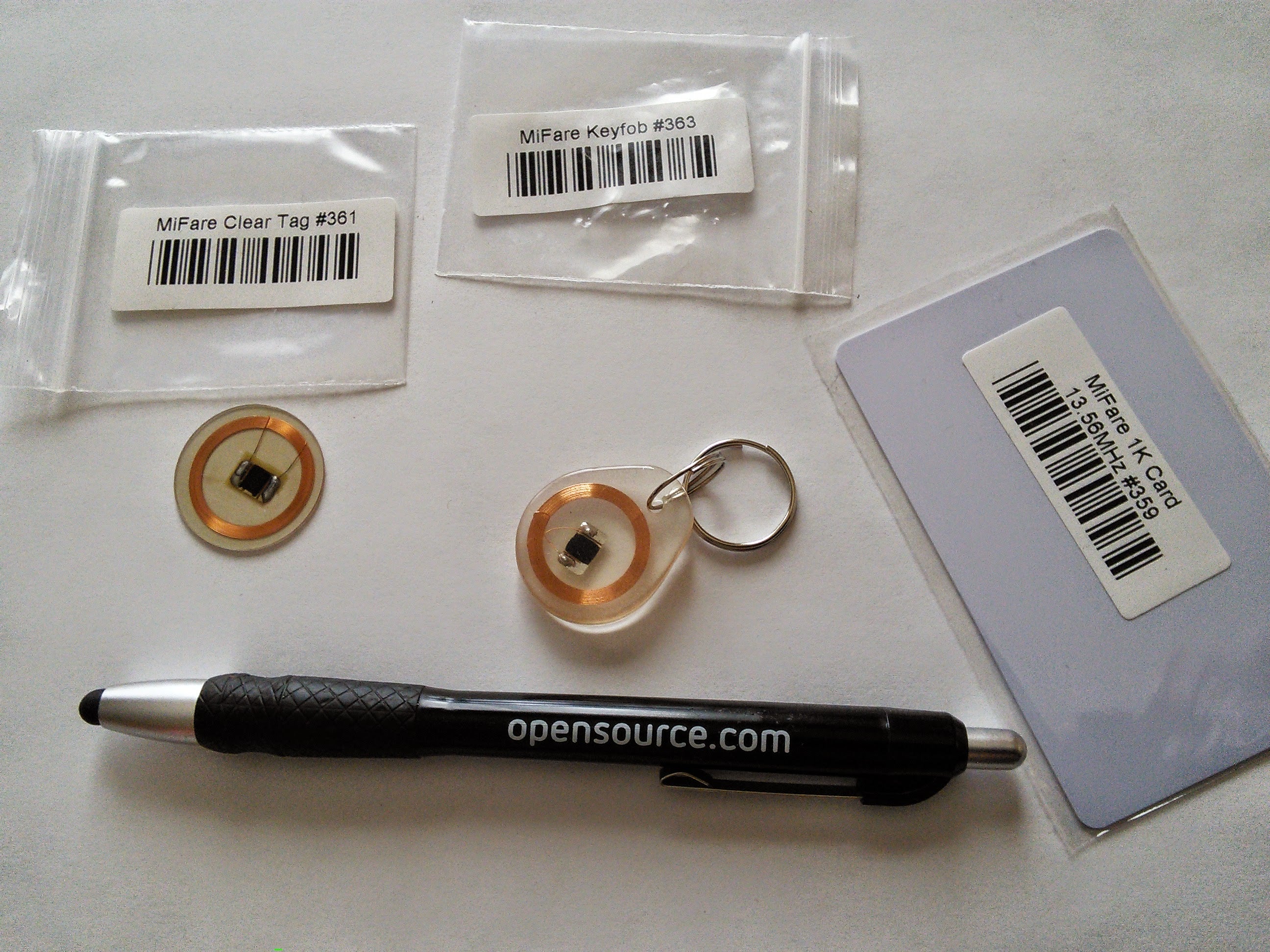 Pictures of multiple types of RFID tags