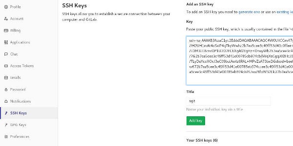 Adding key file data to GitLab