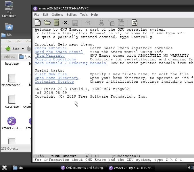 Emacs running on Windows