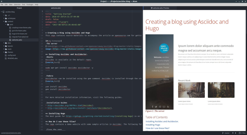 Atom editor