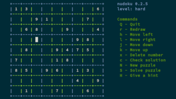 Linux toy: Nudoku