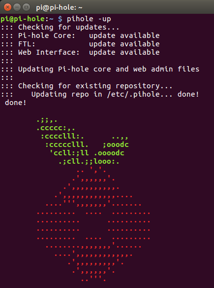 Updating pi-hole